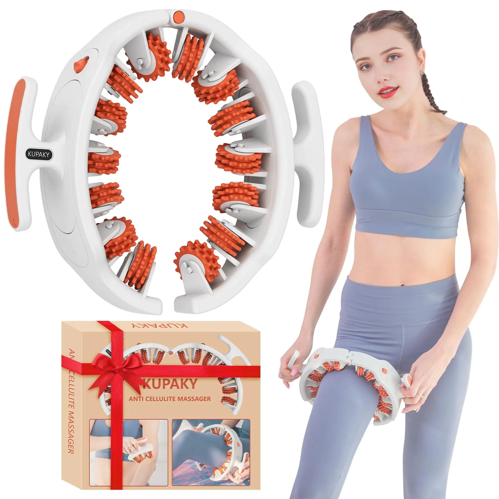 KUPAKY Massage Roller Foam Roller for Deep Tissue Massage Cellulite Remover for Legs Cellulite Massager Roller Clinically Proven Efficacy Trigger Point for Thighs Buttocks Leg Neck