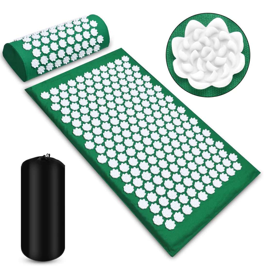Ensemble tapis et oreiller de massage par acupression