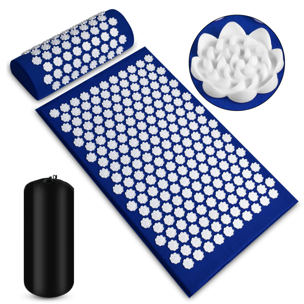 Ensemble tapis et oreiller de massage par acupression